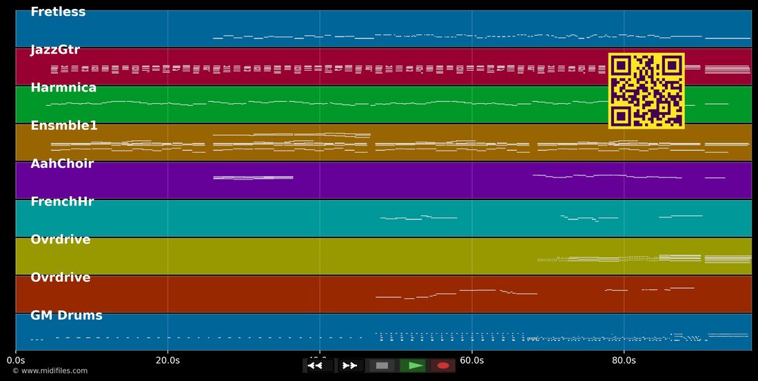 Ce n'est qu'un au-revoir — Chanson Traditionnelle: multitrack MIDI piano roll