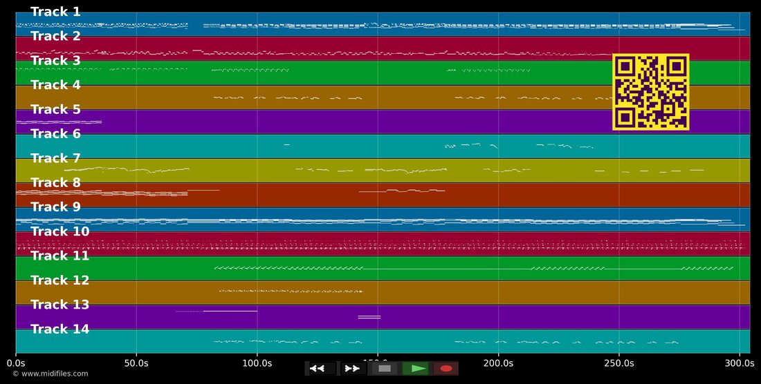 Nuit — Jean-Jacques Goldman : piano roll MIDI multipiste