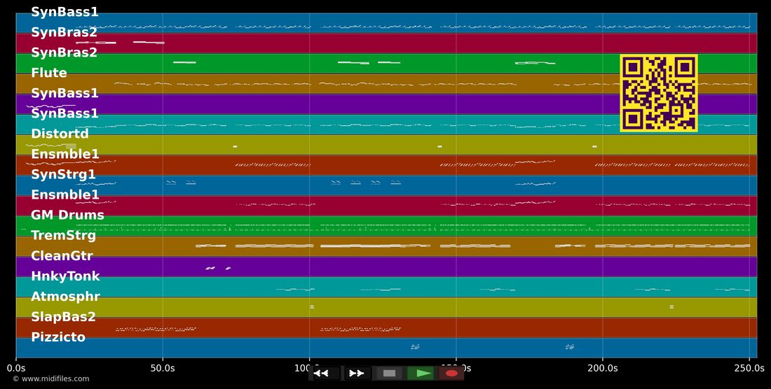 Dance With Me — Alphaville : piano roll MIDI multipiste