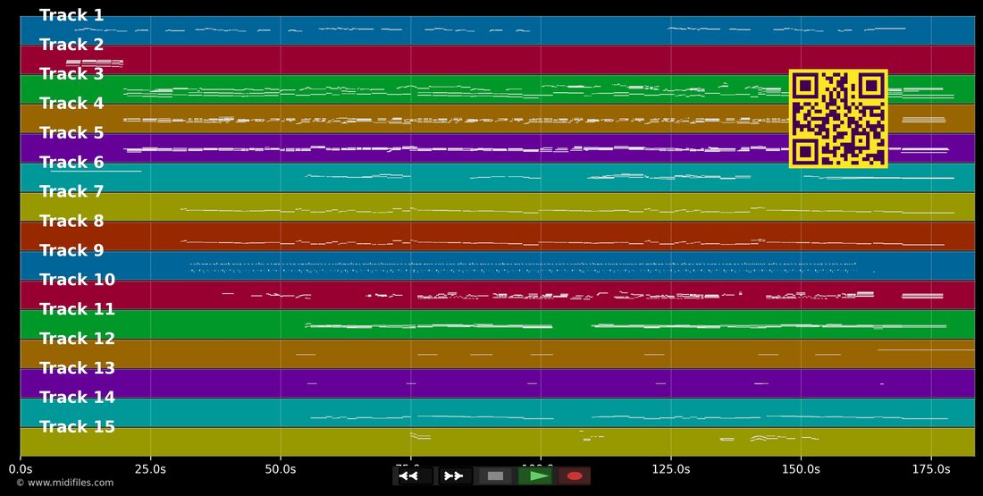Up Where We Belong — Joe Cocker; Jennifer Warnes : piano roll MIDI multipiste