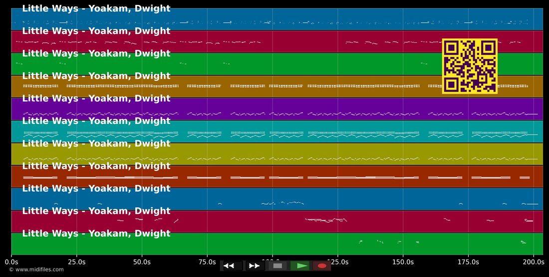 Little Ways — Dwight Yoakam : piano roll MIDI multipiste