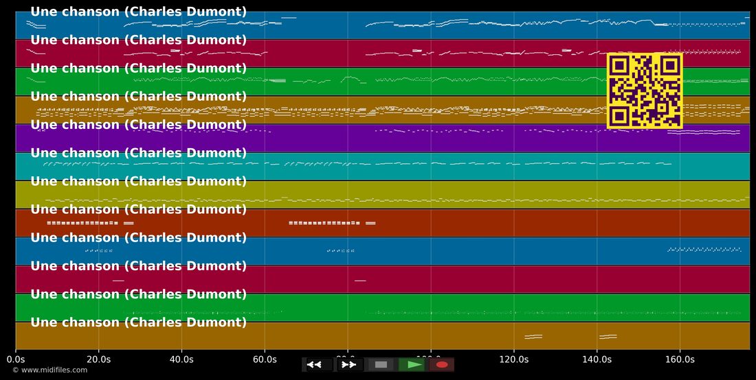 Une chanson — Charles Dumont : piano roll MIDI multipiste