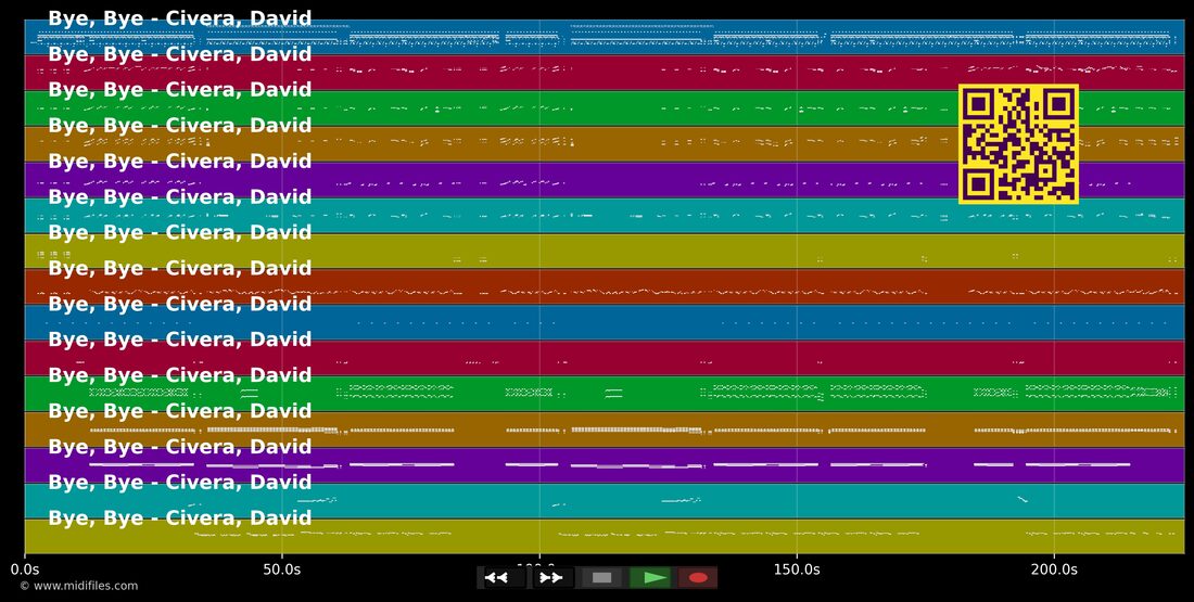 Bye, Bye — David Civera : piano roll MIDI multipiste