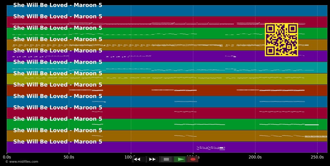 She Will Be Loved — Maroon 5 : piano roll MIDI multipiste