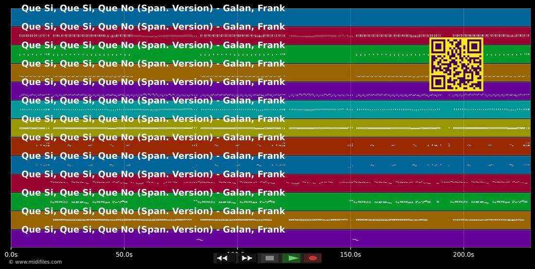 Que Si, Que Si, Que No [ES] — Frank Galan : piano roll MIDI multipiste