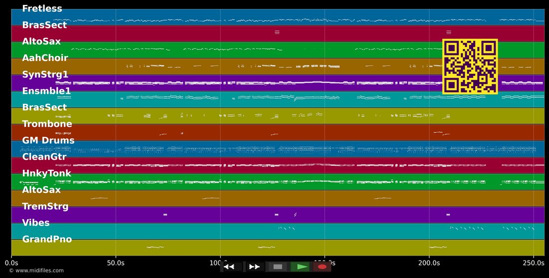 Copacabana — Barry Manilow : piano roll MIDI multipiste