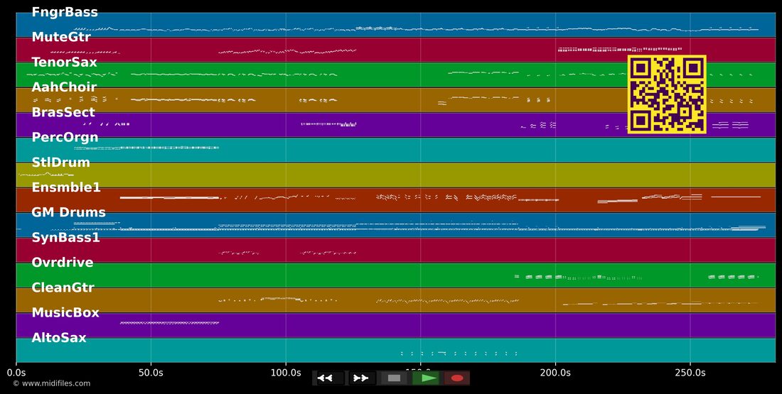 Boney M. Medley 01 — Boney M.: multitrack MIDI piano roll