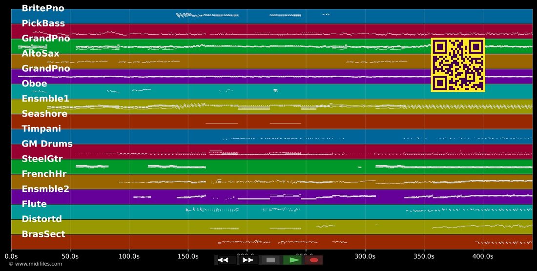 Silence And I — The Alan Parsons Project: multitrack MIDI piano roll