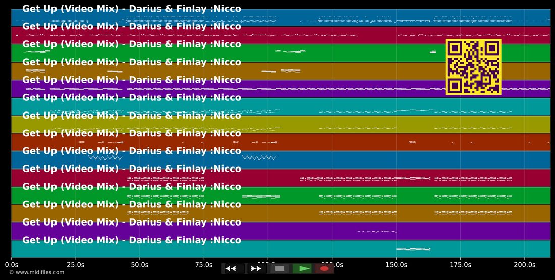 Get Up [Video Mix] — Darius & Finlay; Nicco : piano roll MIDI multipiste