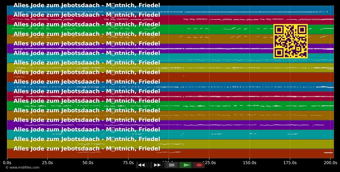 Alles Jode zum Jebotsdaach — Friedel Müntnich: piano roll MIDI multipista