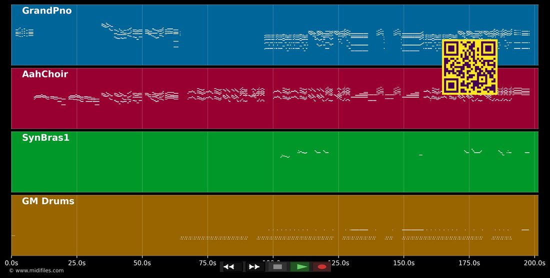 Hail Holy Queen — Sister Act : piano roll MIDI multipiste