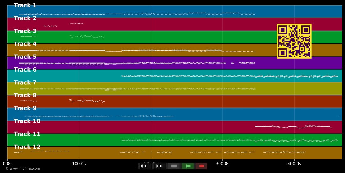 Stairway to Heaven — Led Zeppelin: multitrack MIDI piano roll