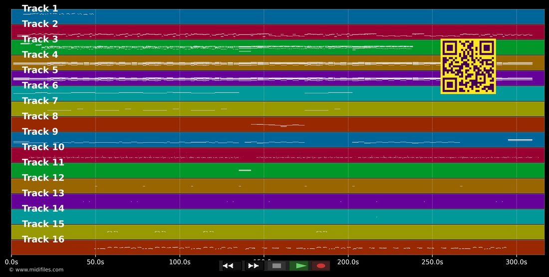 Sail Away — David Gray : piano roll MIDI multipiste