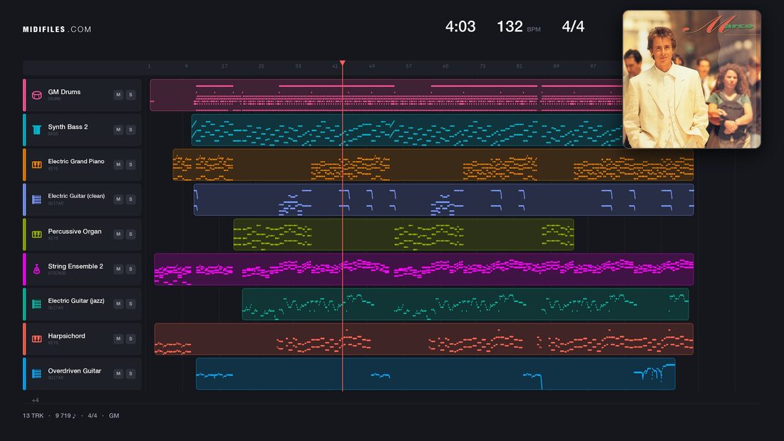Dromen Zijn Bedrog — Marco Borsato : piano roll MIDI multipiste