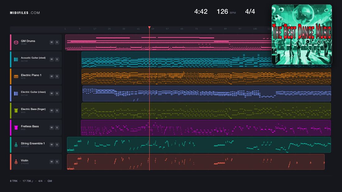 Disco Samba (medley) — Two Man Sound : piano roll MIDI multipiste