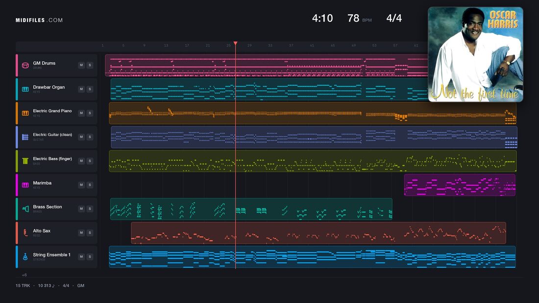The Medley (medley) — Oscar Harris : piano roll MIDI multipiste