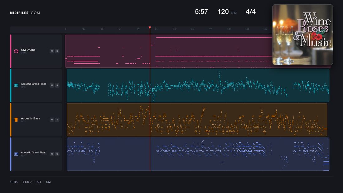 Autumn Leaves — Various Artists : piano roll MIDI multipiste