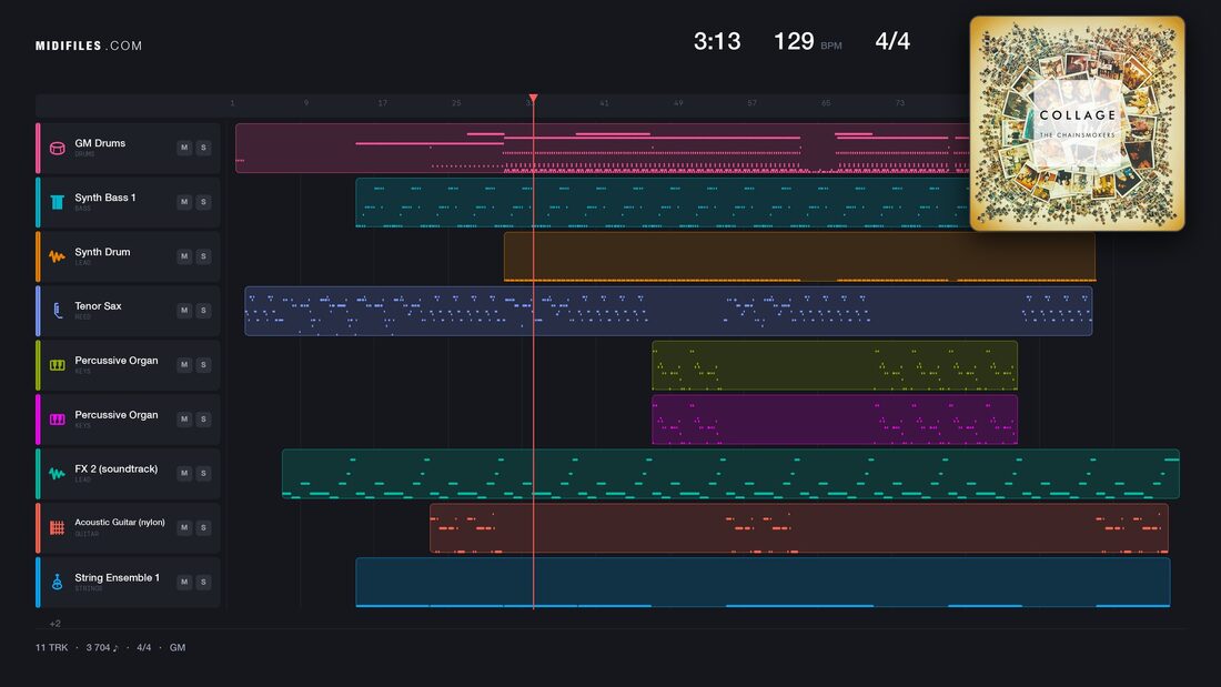 Run A Way — Sound Lovers : piano roll MIDI multipiste
