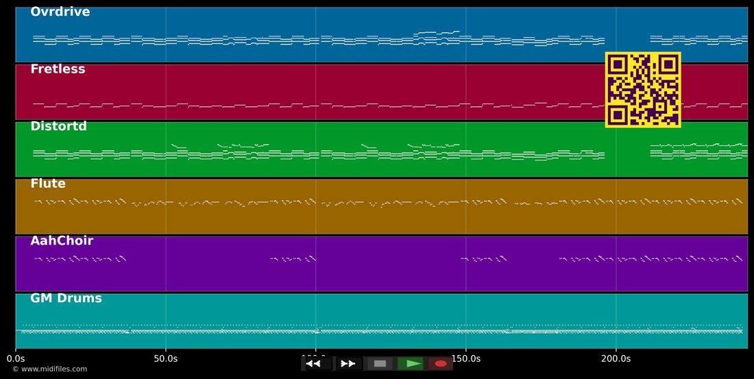 Let's Get Together Again — Gary Glitter : piano roll MIDI multipiste