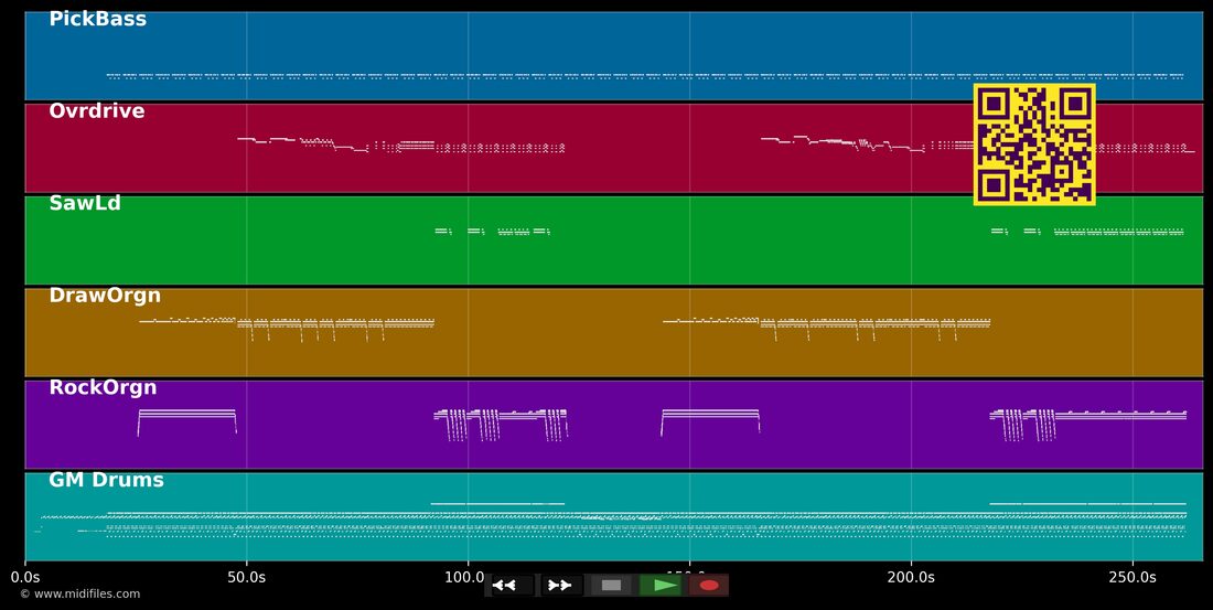Jin-Go-Lo-Ba — Santana : piano roll MIDI multipiste
