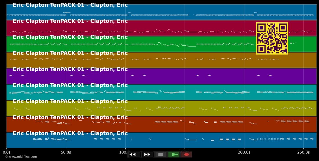 I Shot The Sheriff — Eric Clapton : piano roll MIDI multipiste